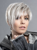 AMAZE by ELLEN WILLE in SILVER BLONDE ROOTED 60.23 | Pearl White and Lightest Pale Blonde Blend with Shaded Roots  *Style has been cut*