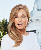Raquel Welch Provocateur  With 100% Remy human hair’s unidirectional cuticles, hair tangling is minimal, making it easier to style this long, layered silhouette that falls below mid-back. Go for soft waves,curls, or play it straight. The French Drawn lace front monofilament top offers a wealth of styling choices, from off-the-face looks to plenty of parting options.     100% Remy Human Hair French Drawn Monofilament Top Lace Front 100% Hand-knotted Base  Cap Size: Average  Front: 14”  Crown: 16”  Sides: 14½