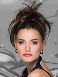 The Ouzo hairpiece by EllenWille is a trendy combination of long and short hair, on a scrunchie style attachment