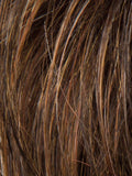 MOCCA ROOTED 830.9.27 | Medium Brown, Light Auburn and Medium Warm Brown with Dark Strawberry Blonde Blend and Shaded Roots